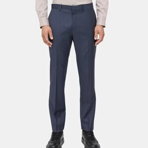 Theory Jake W Cross Stitch Wool Slim Fit Suiting Trousers
